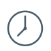 Gray icon of clock